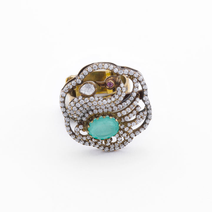 Moissanite Victorian Ring