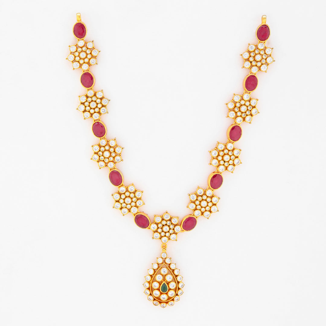 Pear Ruby Necklace