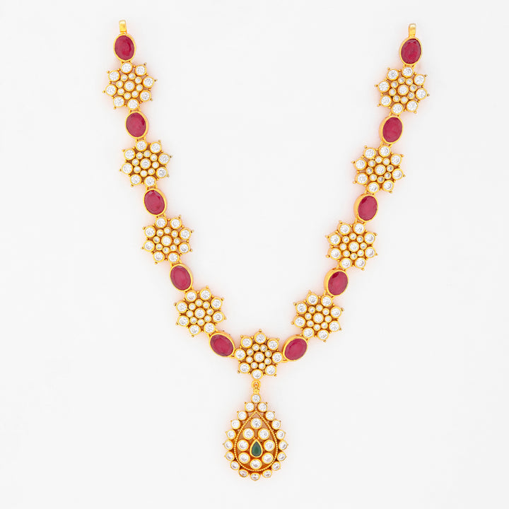 Pear Ruby Necklace