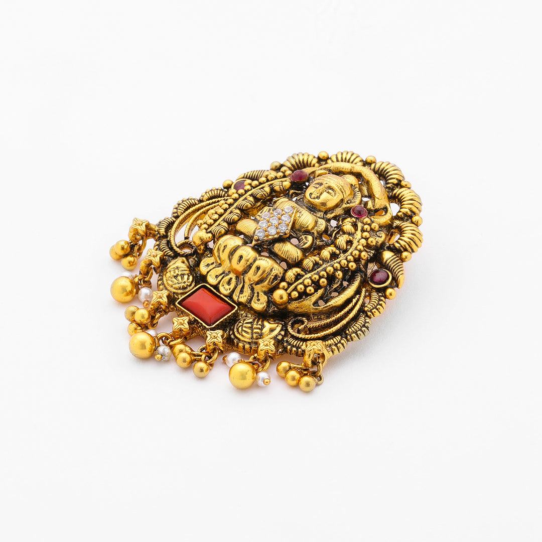 Coral Lakshmi Pendant