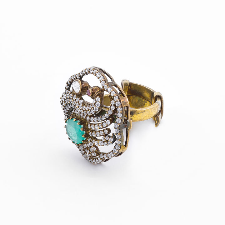 Moissanite Victorian Ring