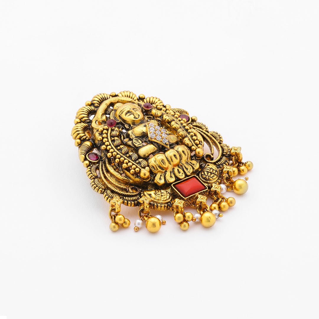 Coral Lakshmi Pendant