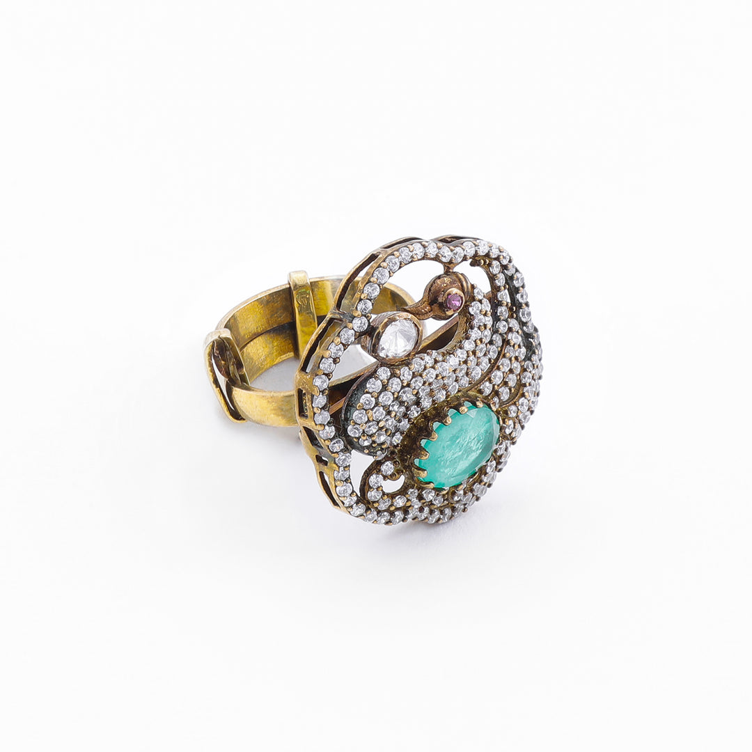 Moissanite Victorian Ring