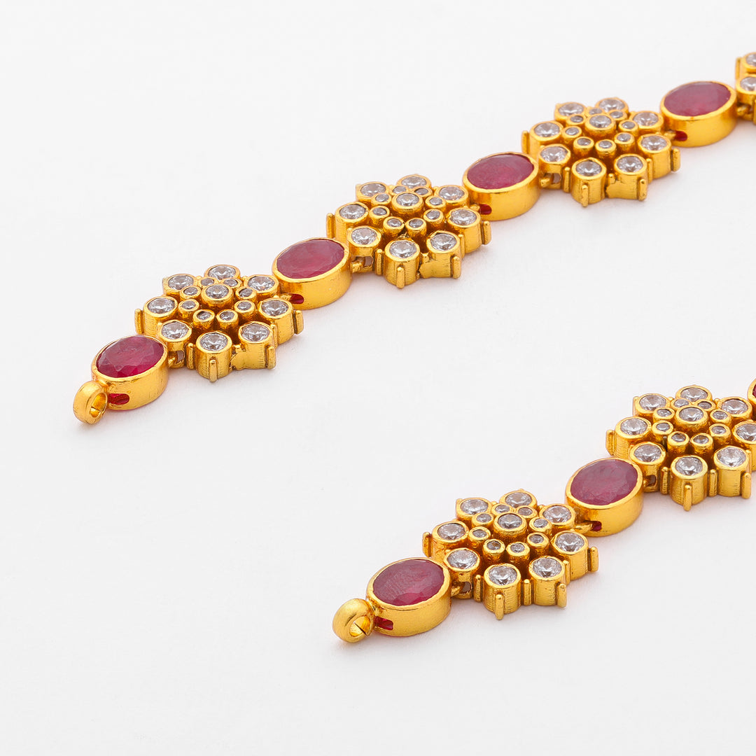 Pear Ruby Necklace