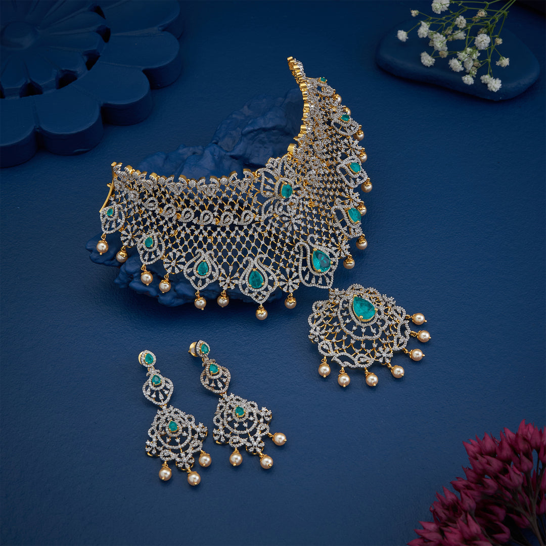 The Glitz Lotus Choker Set