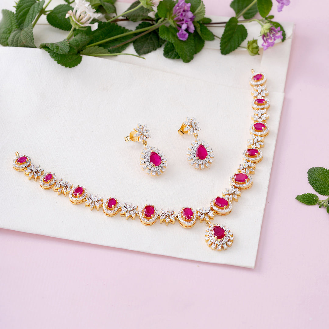 Rubyra Curve Necklace Set