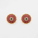 Floral Moti Stud Earrings