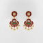 Floral Chandbali Kundan Earrings