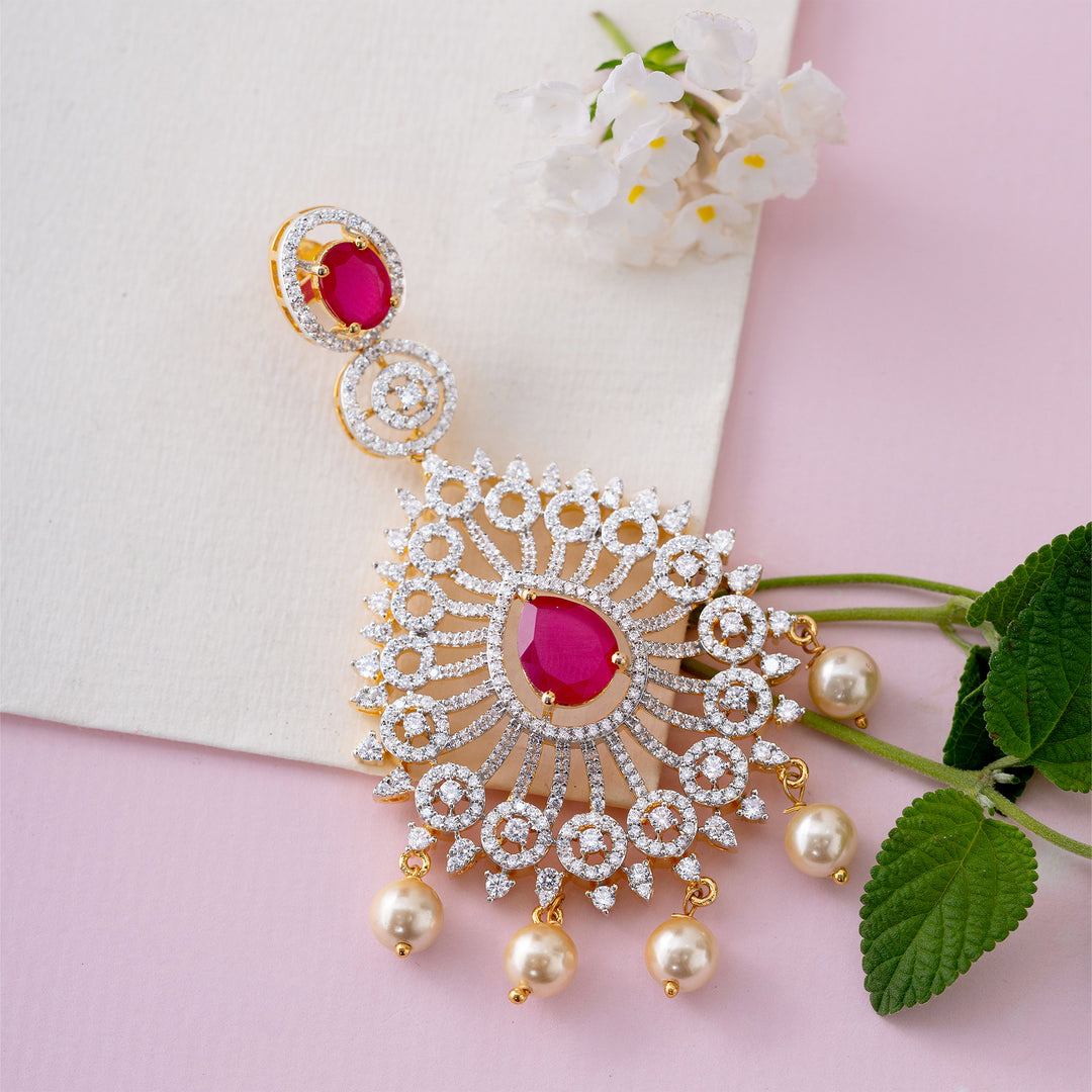 Ruby-Fire CZ Danglers