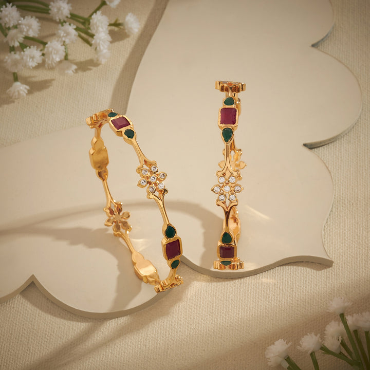 Dual Shape Stone Bangles