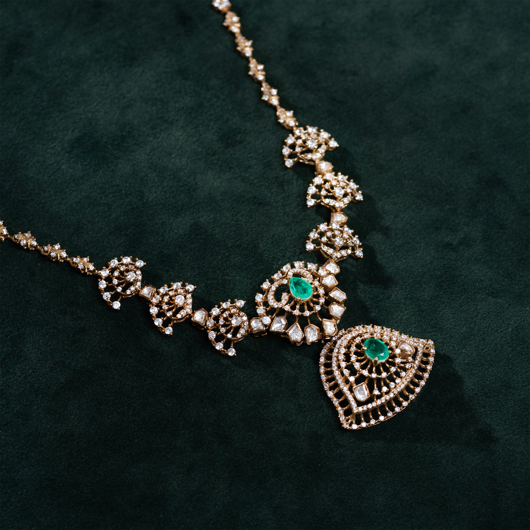 Whispers in Green Short Necklace