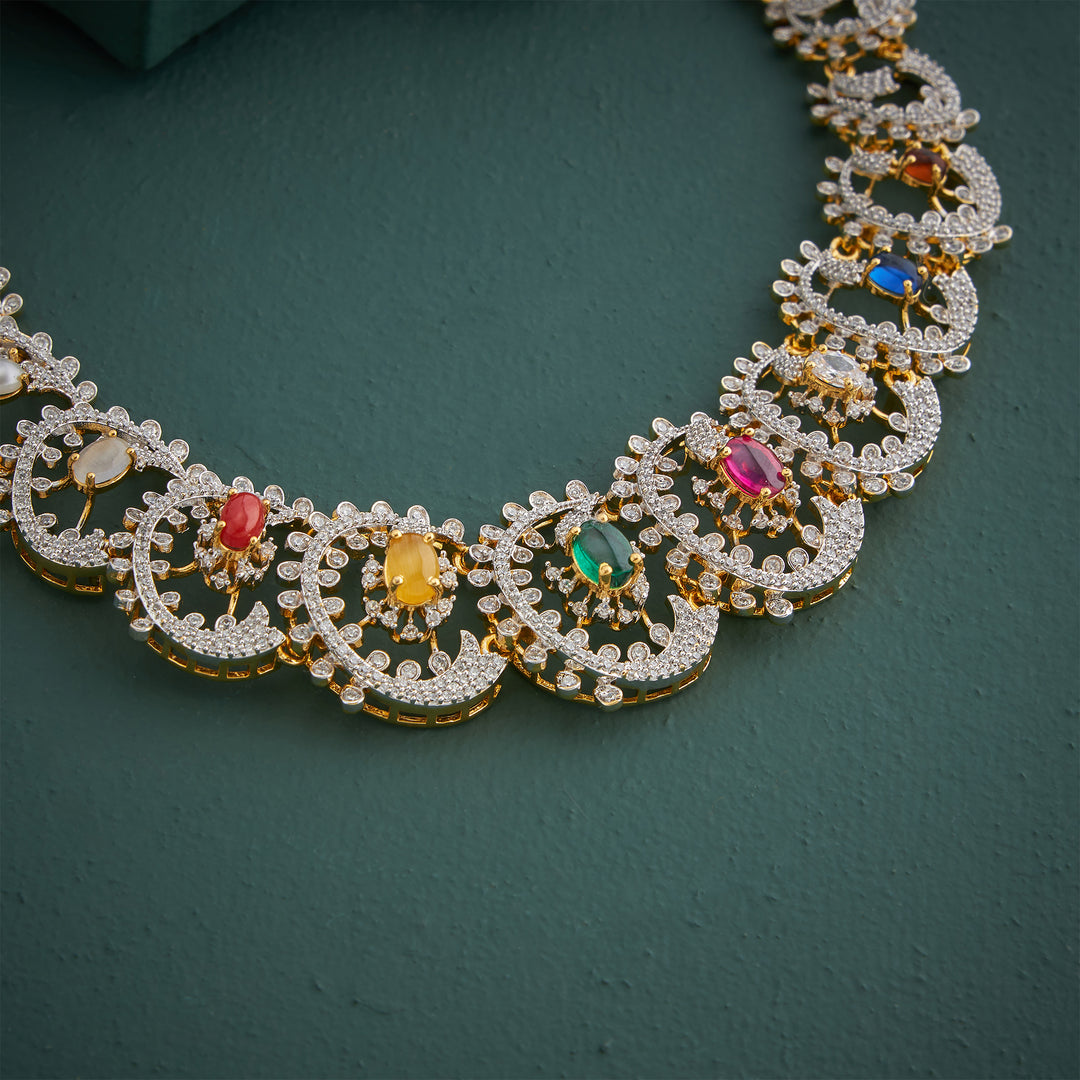 Aurora Navaratna Necklace Set