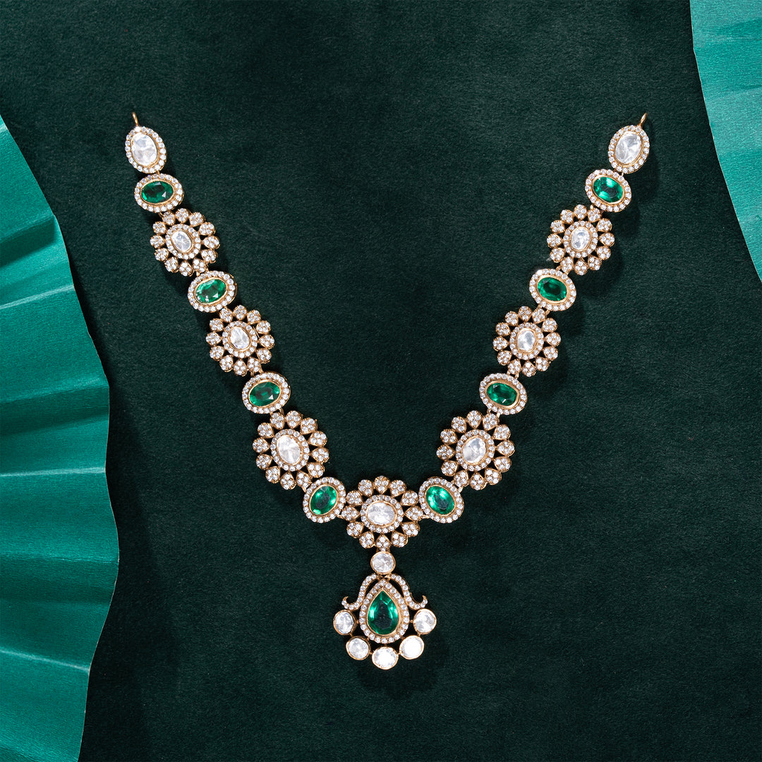 Crystal Gardenia Necklace Set