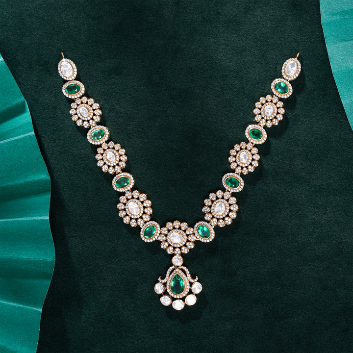 Crystal Gardenia Necklace Set