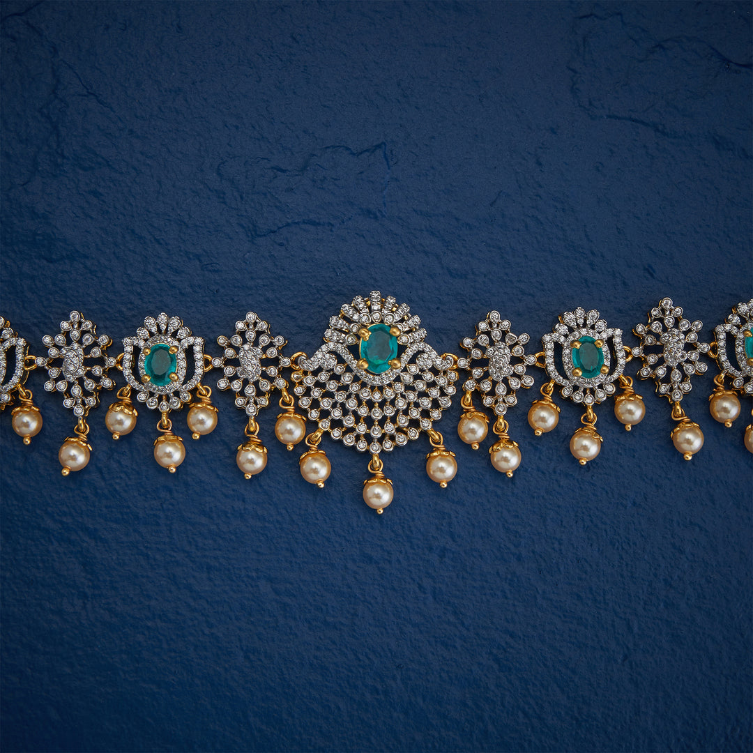 CZ Pearl Garland Hip Belt