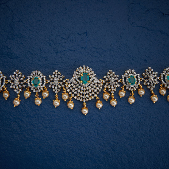 CZ Pearl Garland Hip Belt