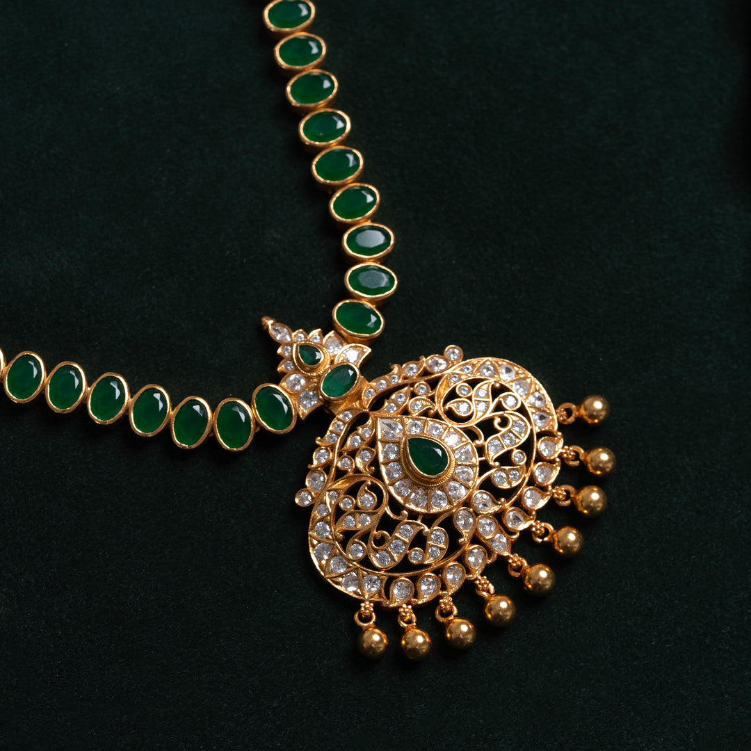 Paris Green Attigai Necklace