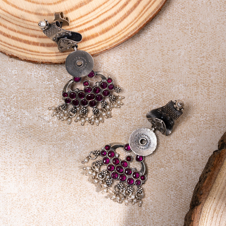 Gulaabi Leher Danglers