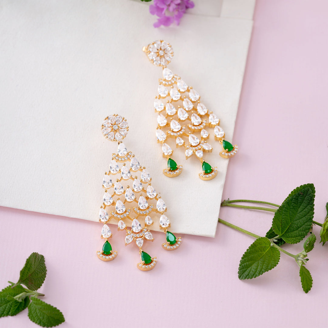 Emerald Cascade Necklace Set