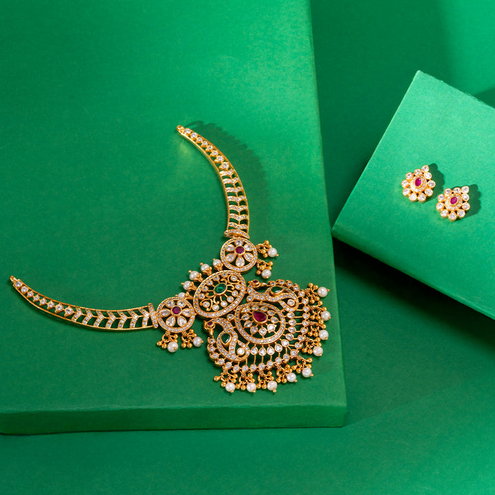 Gleaming Gulmohar Necklace Set