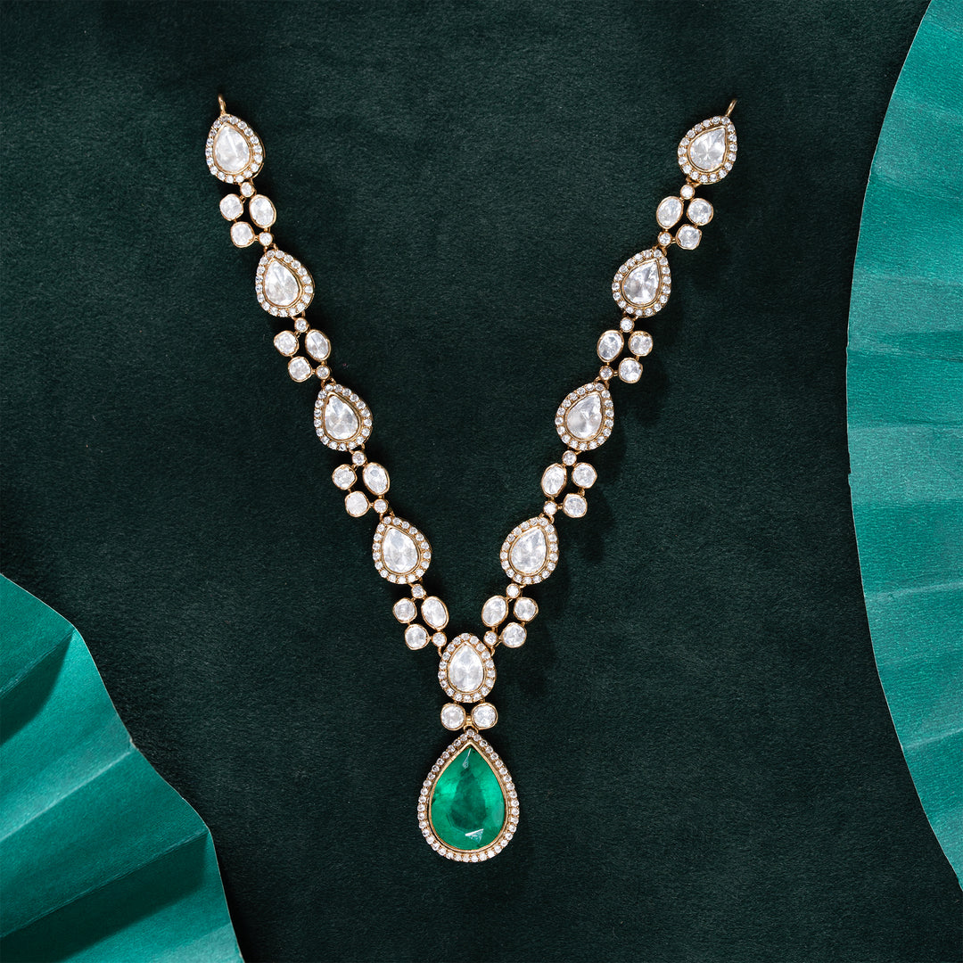 Pearlush Polki Necklace Set