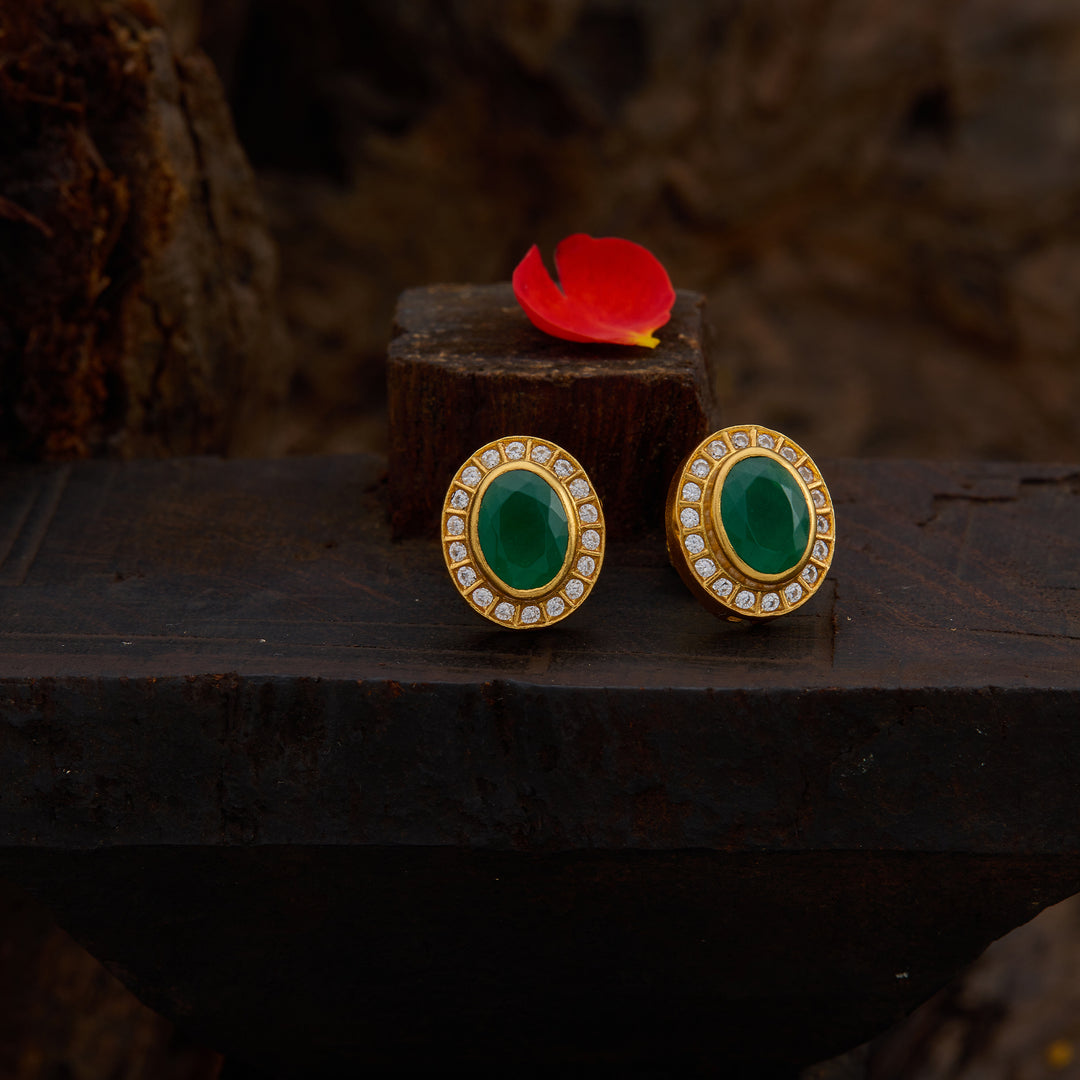Hira-Panna Glow Studs