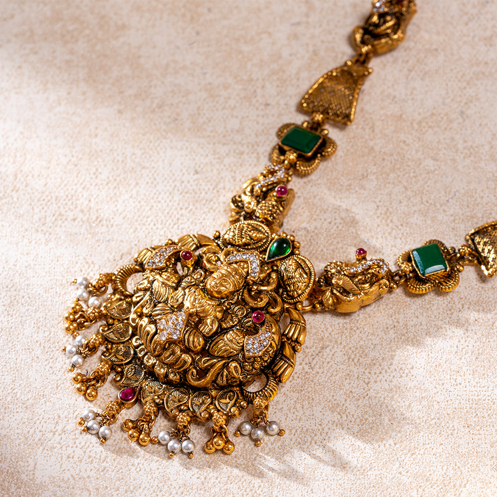 Kirita Lakshmi Mayura Short Necklace
