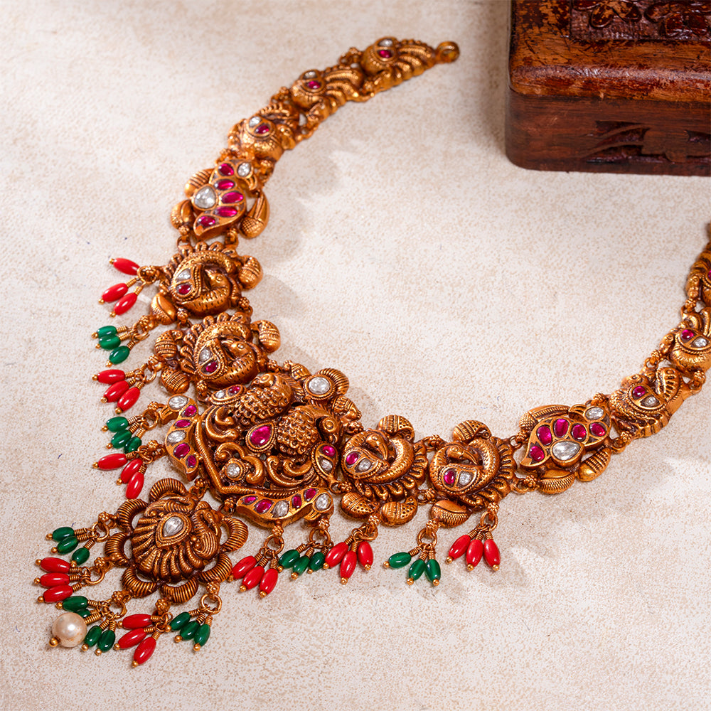 Mayurika Kusum Short Necklace