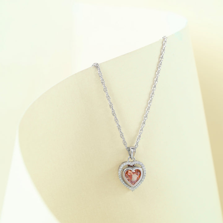 Blazing Heart Chain Pendant