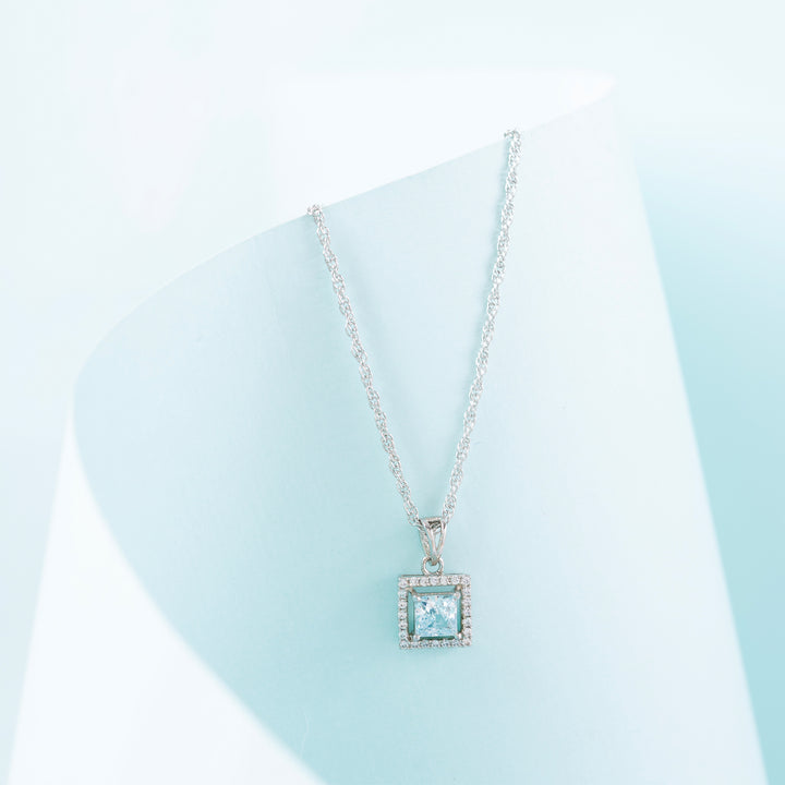 Aqua Glint Chain Pendant