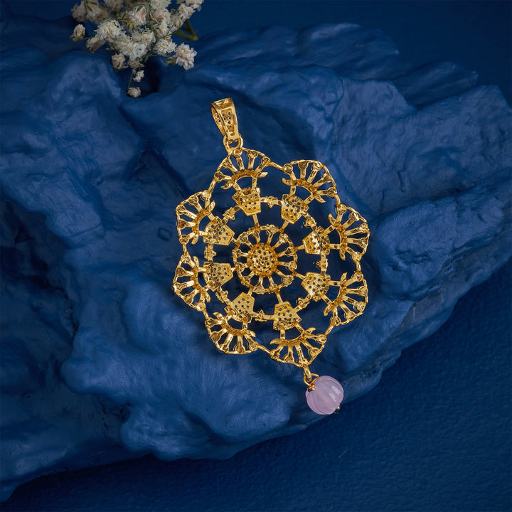 Quartz Sparkle Drop Pendant
