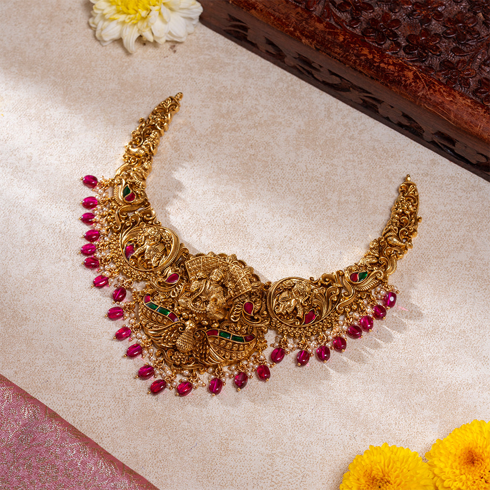 Suvarna Kalasha Lakshmi Necklace Set
