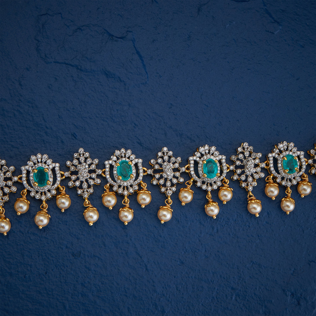 CZ Pearl Garland Hip Belt
