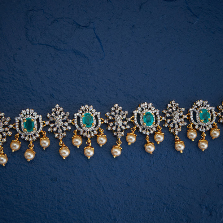 CZ Pearl Garland Hip Belt