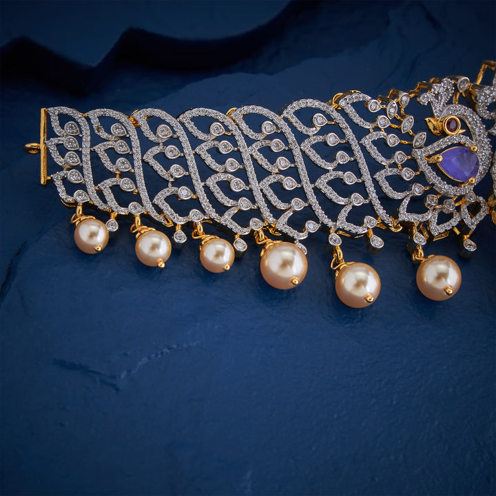Violet Feather Choker Set