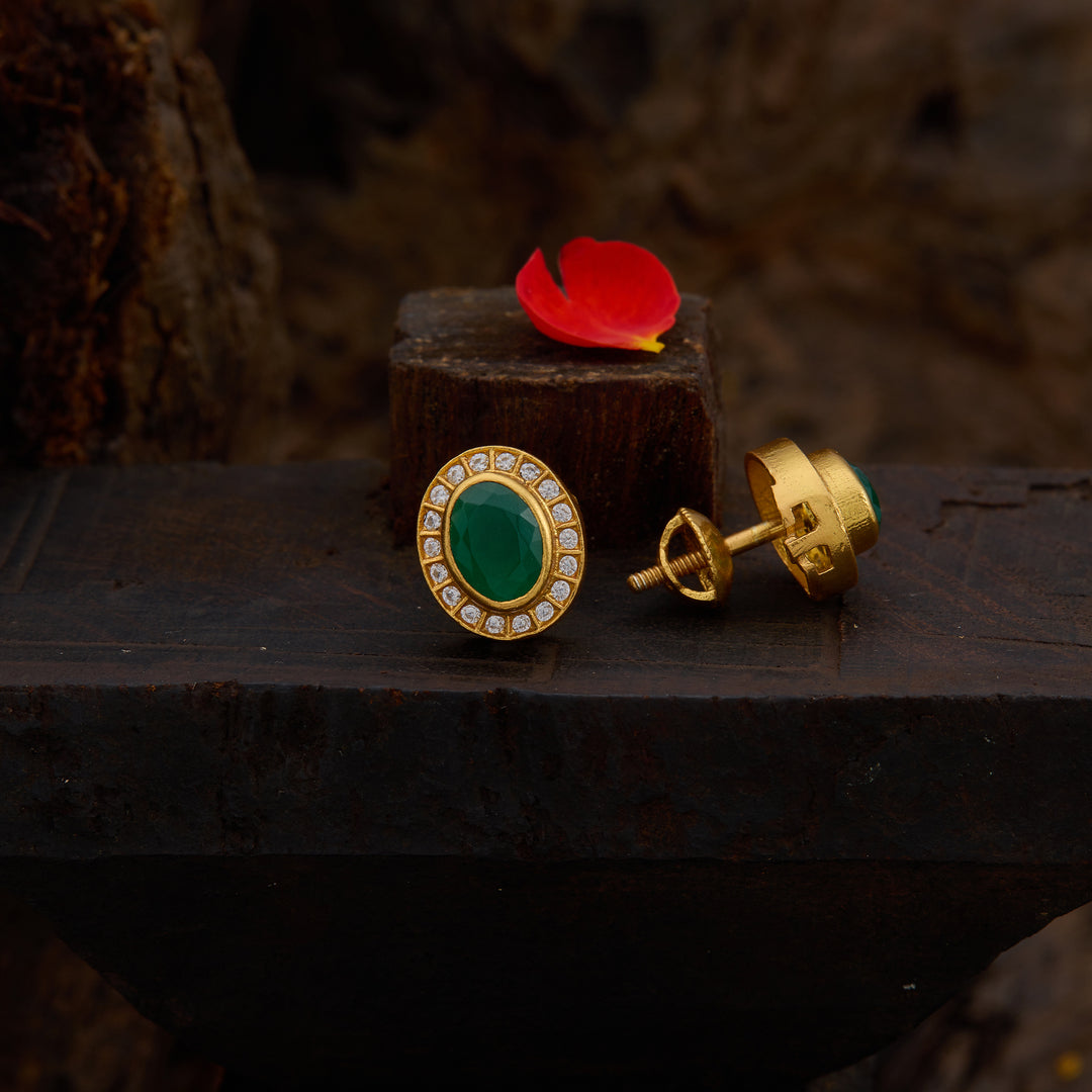Hira-Panna Glow Studs