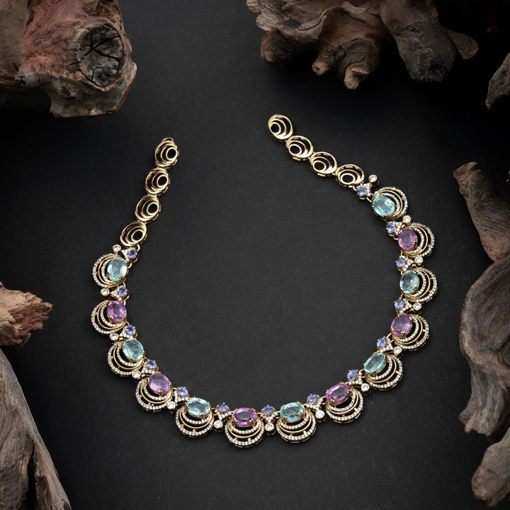 Oval Aurora Trilight Necklace Set