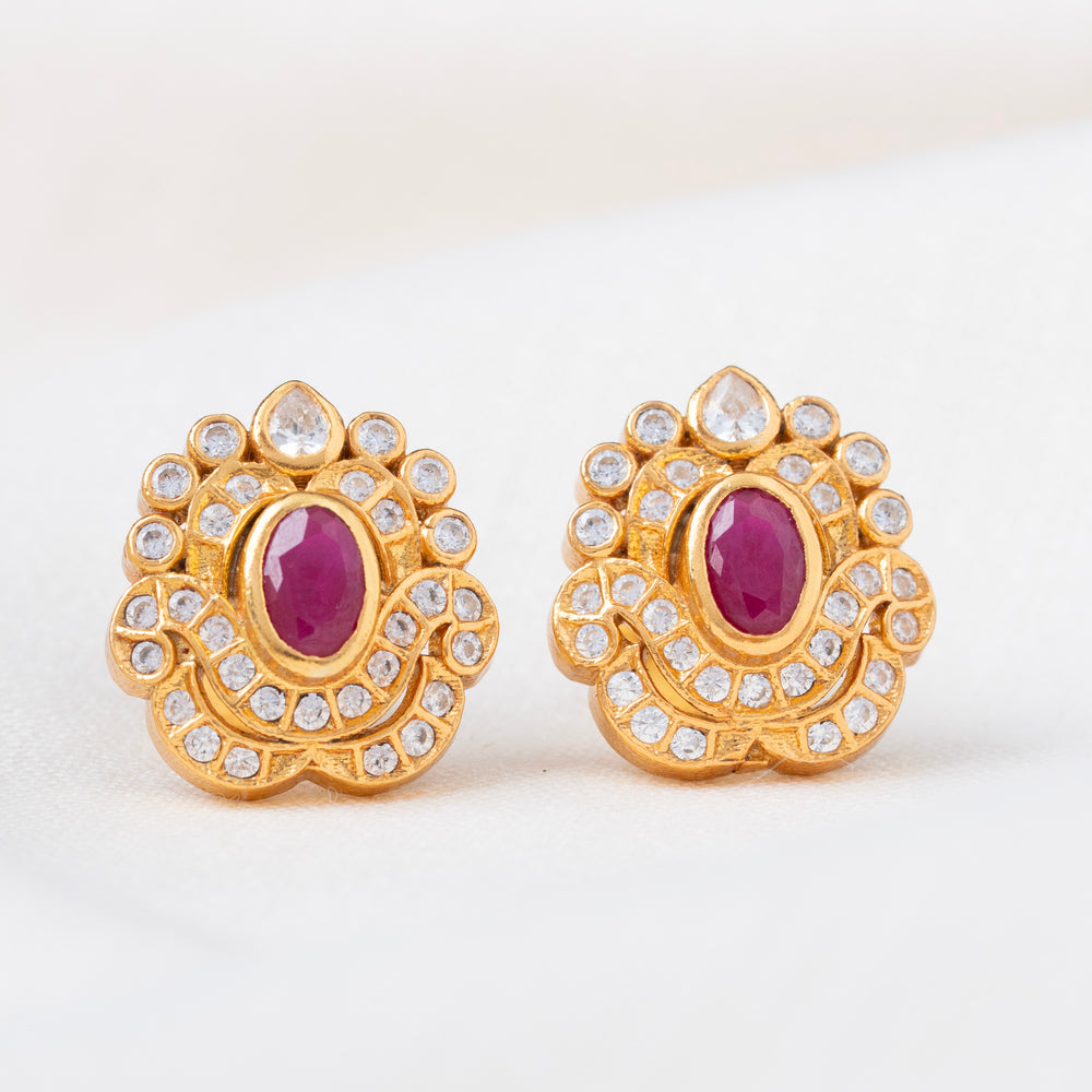 Crimson Luxe Studs
