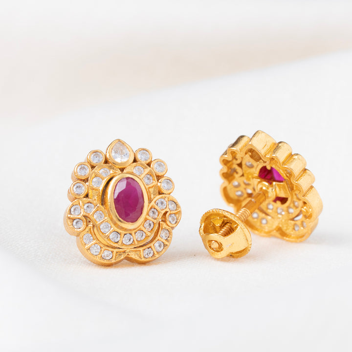 Crimson Luxe Studs