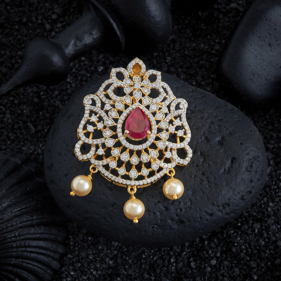Rosette Spark CZ Pendant
