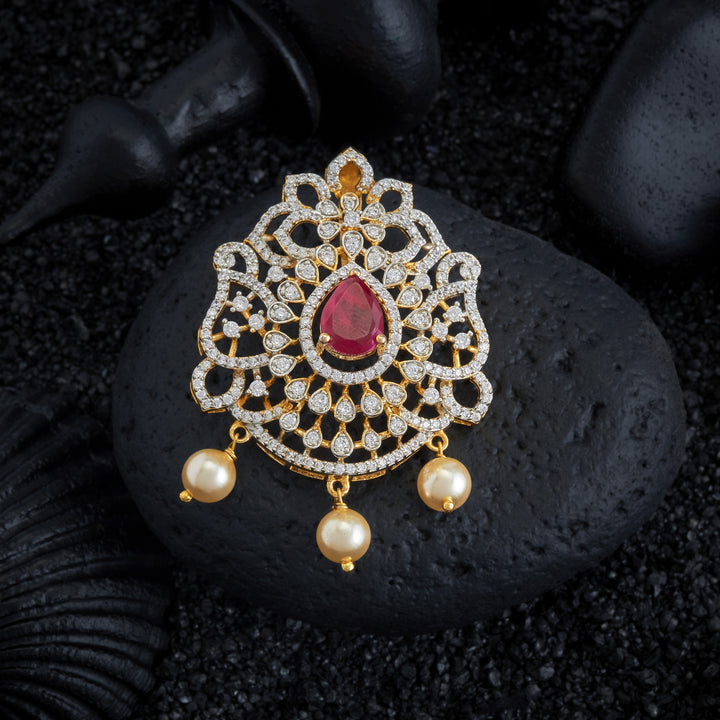 Rosette Spark CZ Pendant