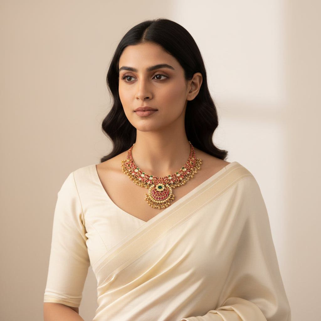 Chandini-Phool Kundan Necklace