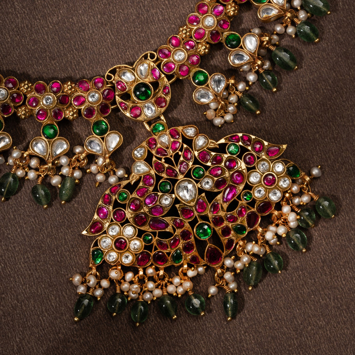 Peacock-Kusum Kundan Necklace