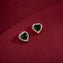 Heart-Green CZ Studs