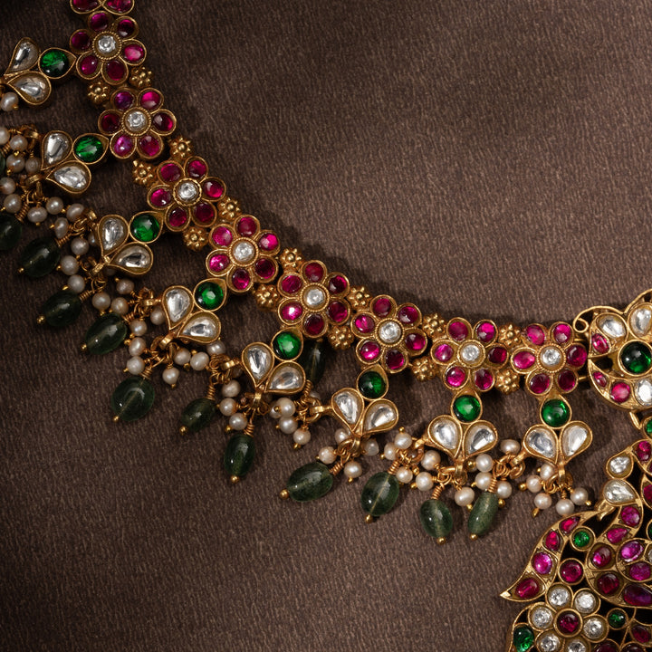 Peacock-Kusum Kundan Necklace