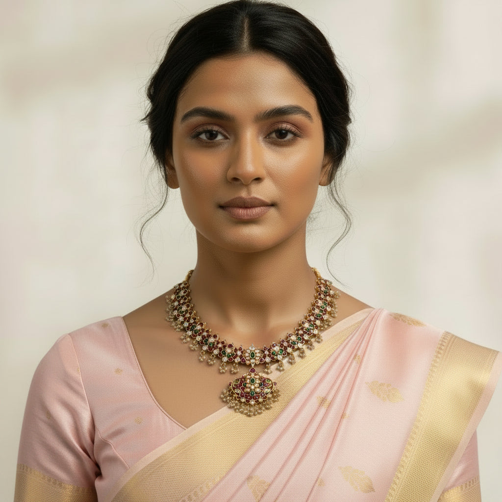 Rajsi-Phool Kundan Necklace