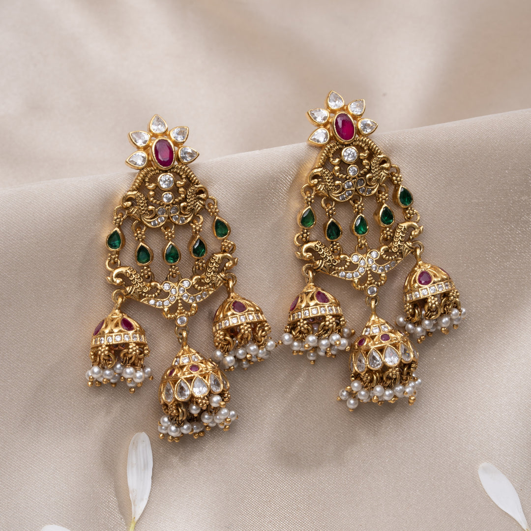 Mor Darshini Stone Danglers