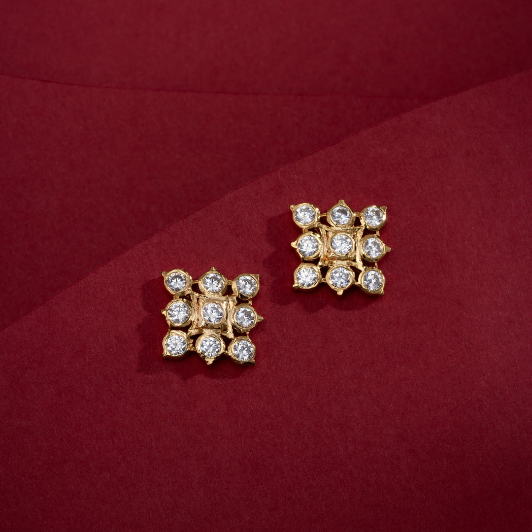 Squarva Stone Studs