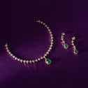 Pear-Green CZ Necklace Set