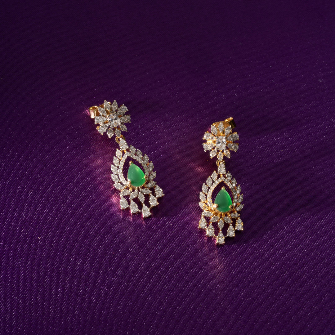 Verdant-Layers CZ Necklace Set